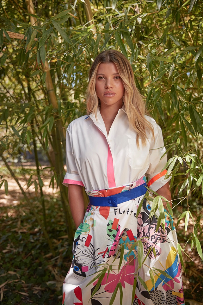 Sofia Richie poses for Weekend Max Mara Flutterflies collection. Photo: Dewey Nicks