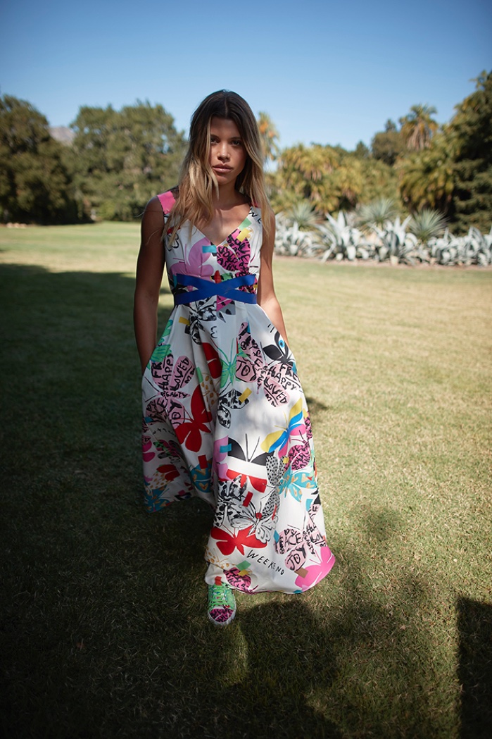 Sofia Richie poses for Weekend Max Mara Flutterflies collection. Photo: Dewey Nicks