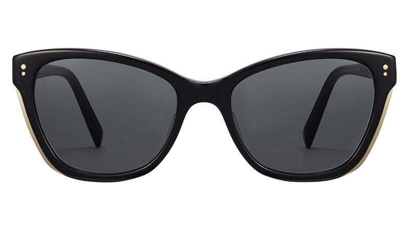 Warby Parker Tabitha Sunglasses in Jet Black with Polished Gold $145