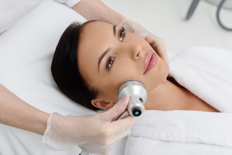 Woman Face Ultrasound Treatment