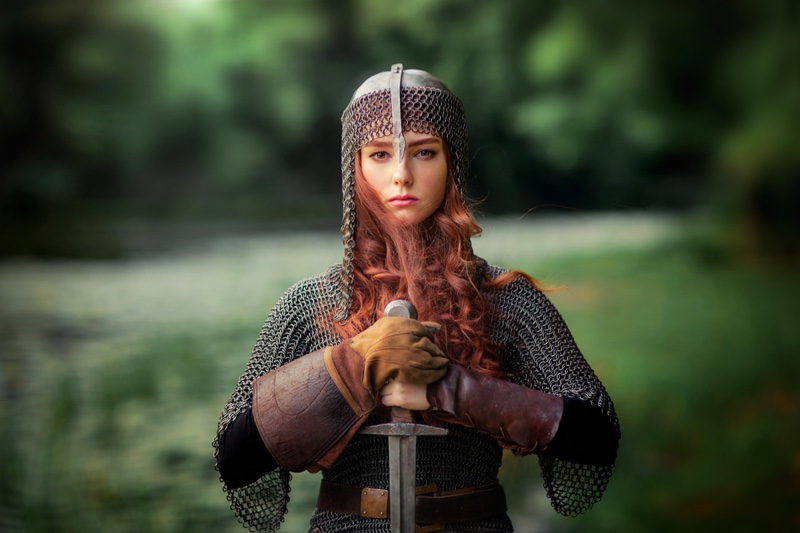 Woman Medieval Armor Chainmail