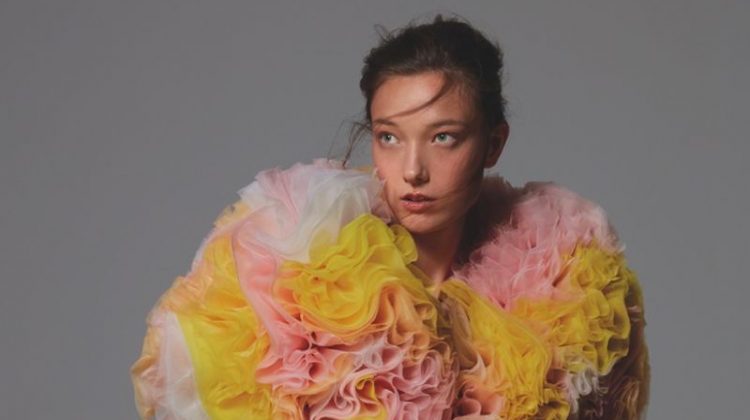 Yumi Lambert Blooms in Floral Fashions for L'Officiel Italia