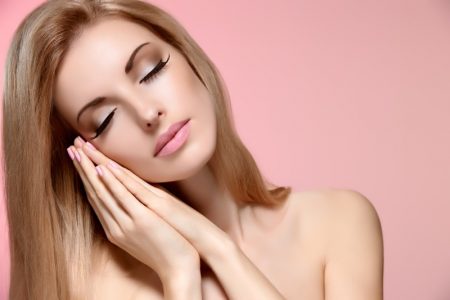 The Connection Between Sleep Quality and Skin Health Beauty Makeup Model Eyes Closed Eyelashes Sleeping