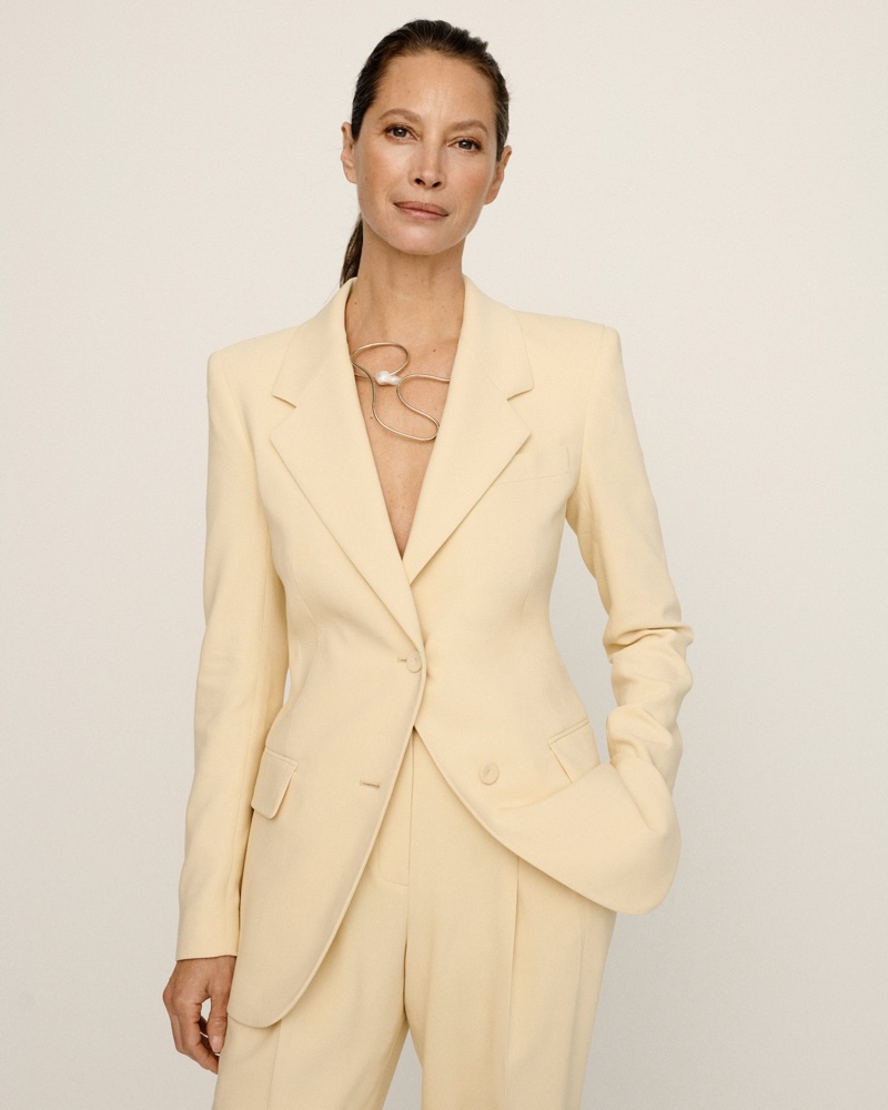 Posing in a yellow suit, Christy Turlington fronts Lafayette 148 #UnordinaryWomen campaign.