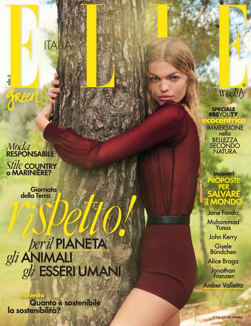 Daphne Groeneveld on ELLE Italy May 2021 Cover