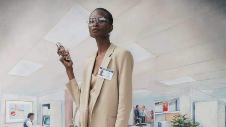 Debra Shaw Poses in Office Looks for Vogue Spain Business