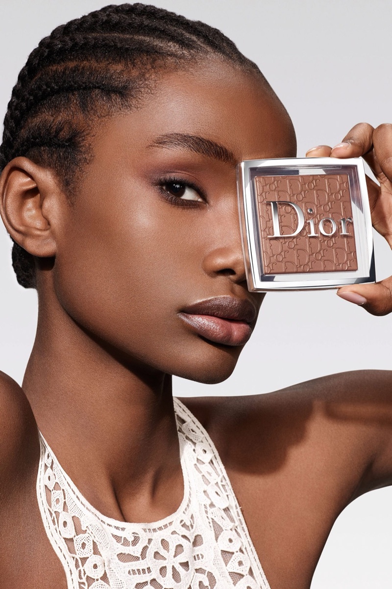 Imari Karanja fronts Dior Backstage Powder-no-Powder makeup campaign.