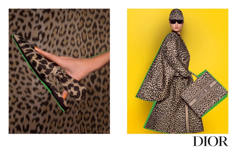 Kayako Higuchi wears animal print in Dior pre-fall 2021 campaign.