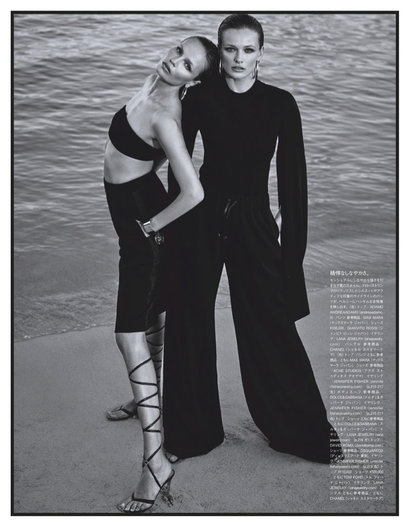 Natasha & Edita Smolder on the Beach for Vogue Japan