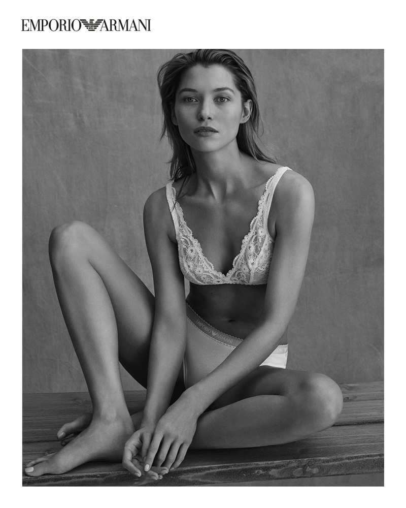 Hana Jirickova stars in Emporio Armani Underwear spring-summer 2021 campaign.
