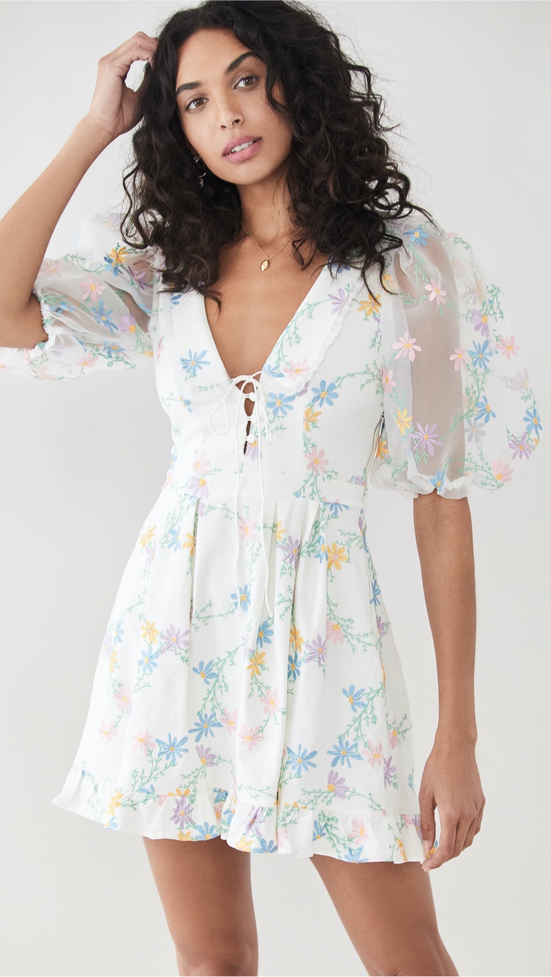 For Love & Lemons Majorie Mini Dress $288