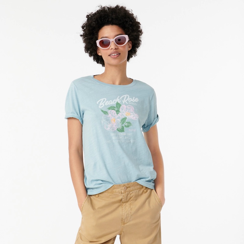 J. Crew Vintage Cotton Beach Rose T-Shirt $34.50