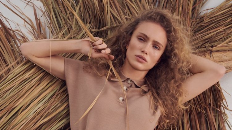 Kim Van der Laan Poses in Natural Neutrals for ELLE Germany