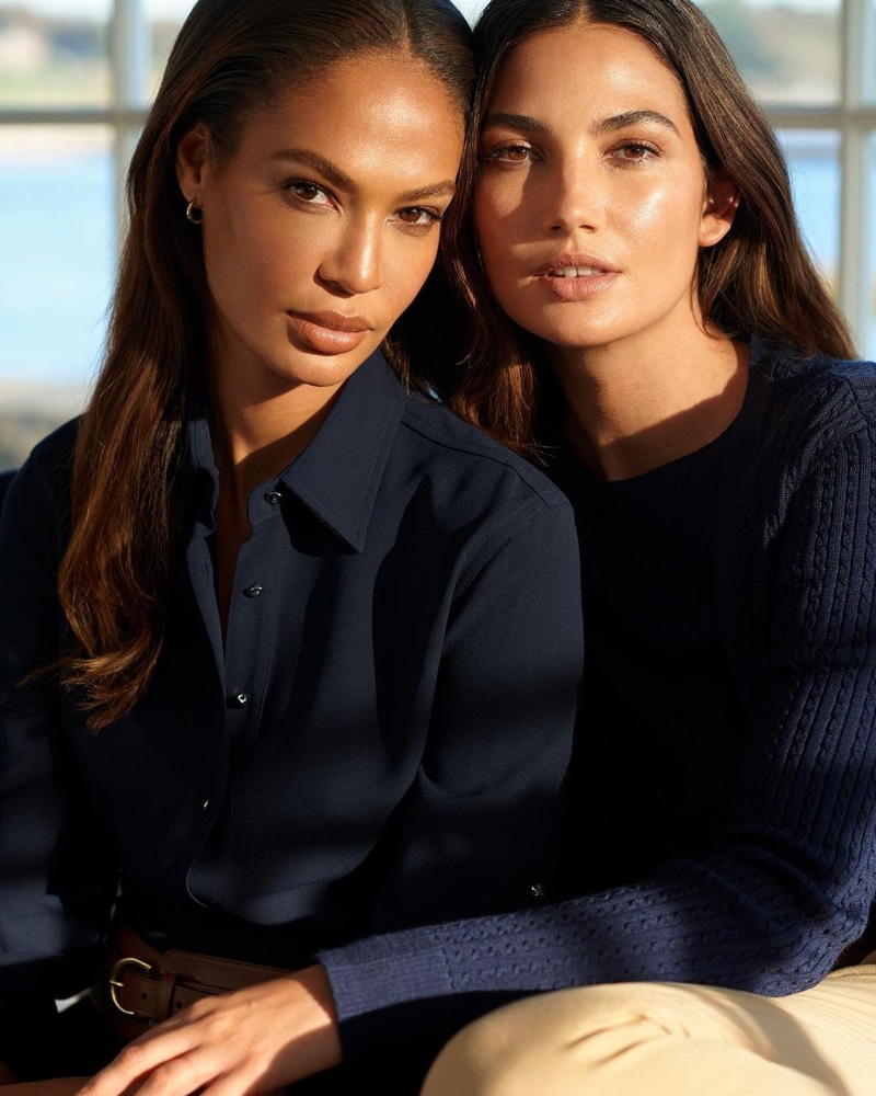 Joan Smalls and Lily Aldridge star in Lauren Ralph Lauren spring 2021 campaign.