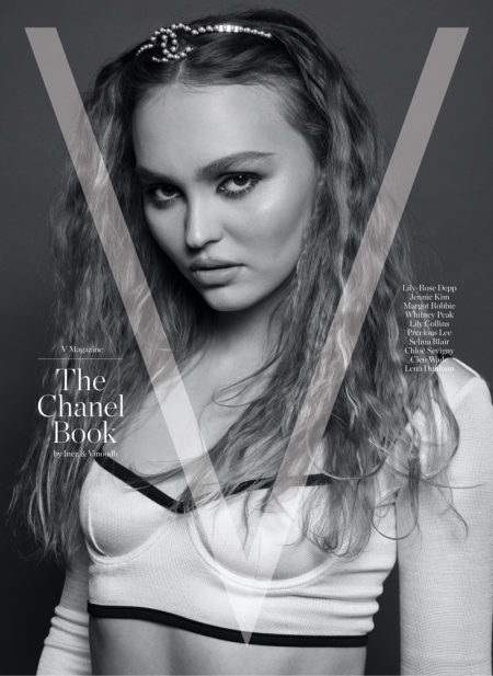 Lily! Margot! Jennie! V Magazine Unveils Chanel Book Covers Lily-Rose Depp on V Magazine: The Chanel Book Cover.