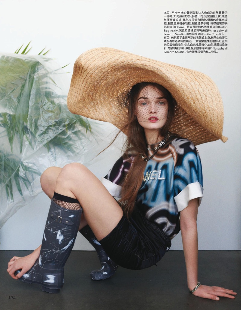 Lulu Tenney Models Spring Fashion for Vogue China