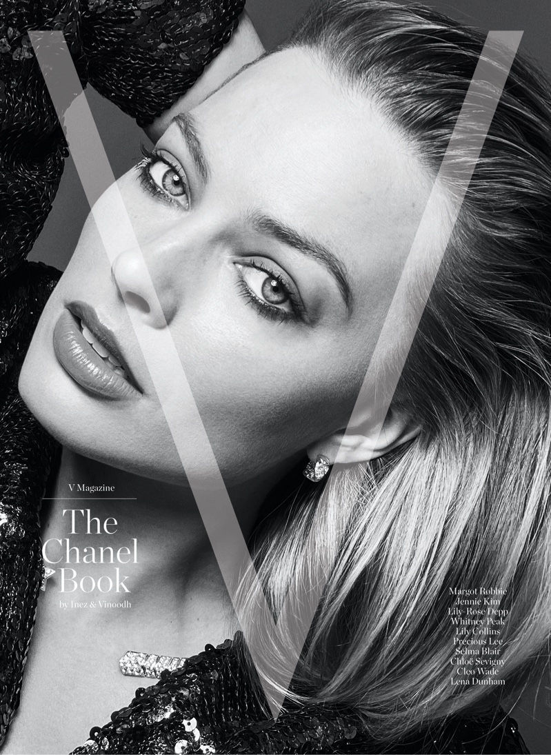 Margot Robbie on V Magazine: The Chanel Book Cover.