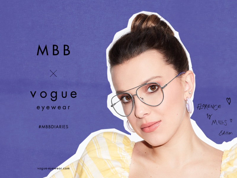 Millie Bobby Brown stars in MBB x Vogue Eyewear 2021 campaign.