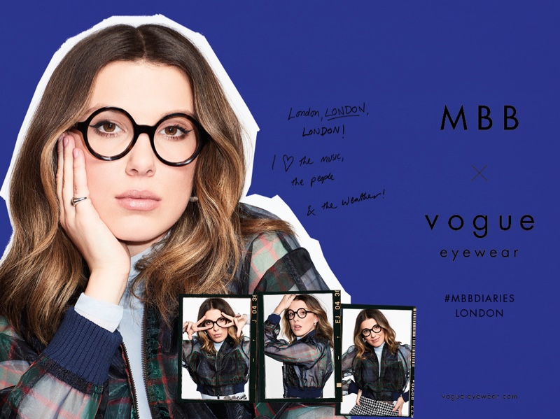 Millie Bobby Brown wears MBB x Vogue Eyewear London style.