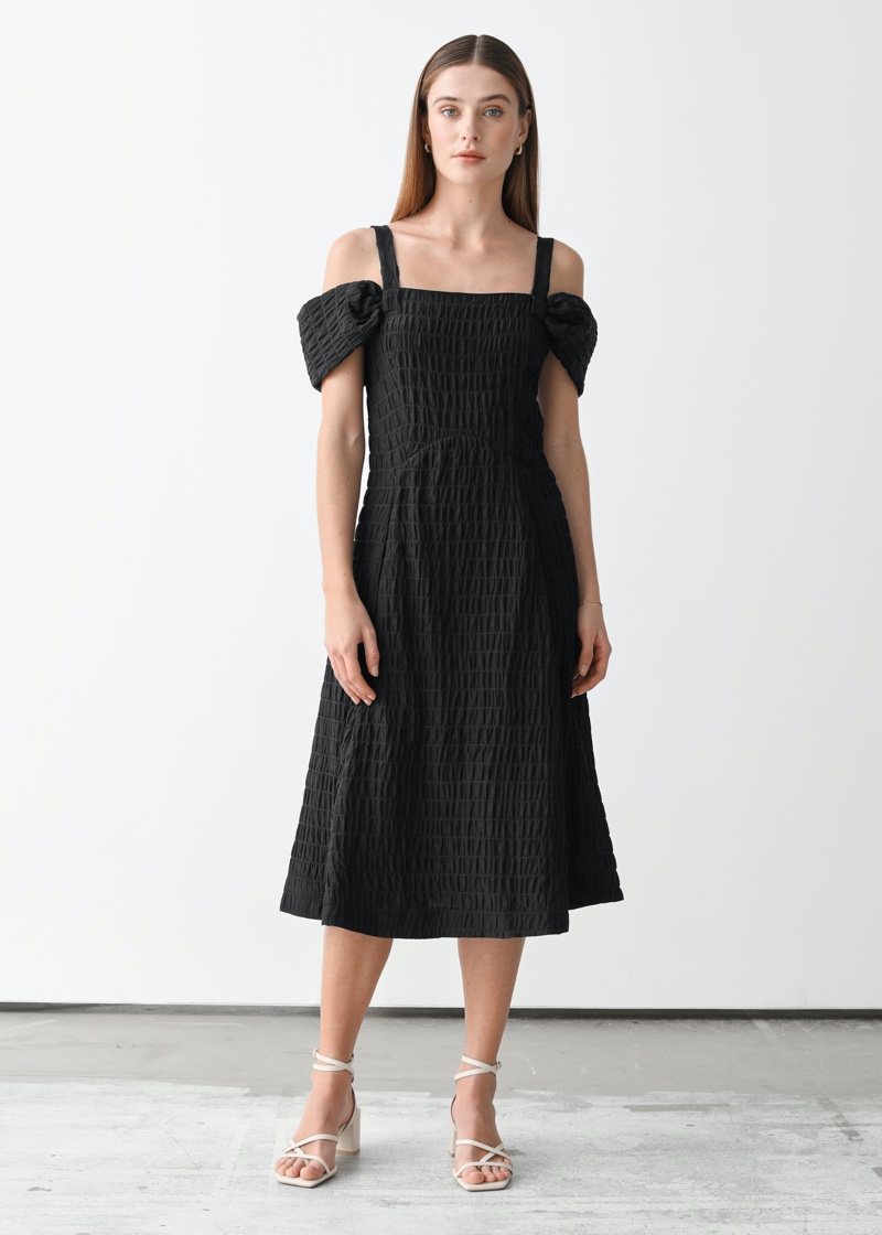 & Other Stories x Rejina Pyo Textured Mulberry Silk Mini Strap Dress $219