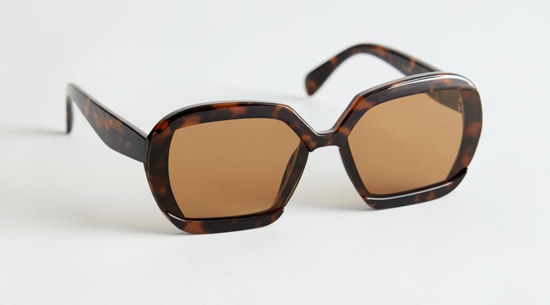 & Other Stories Squared Sunglasses in Tortoise $39