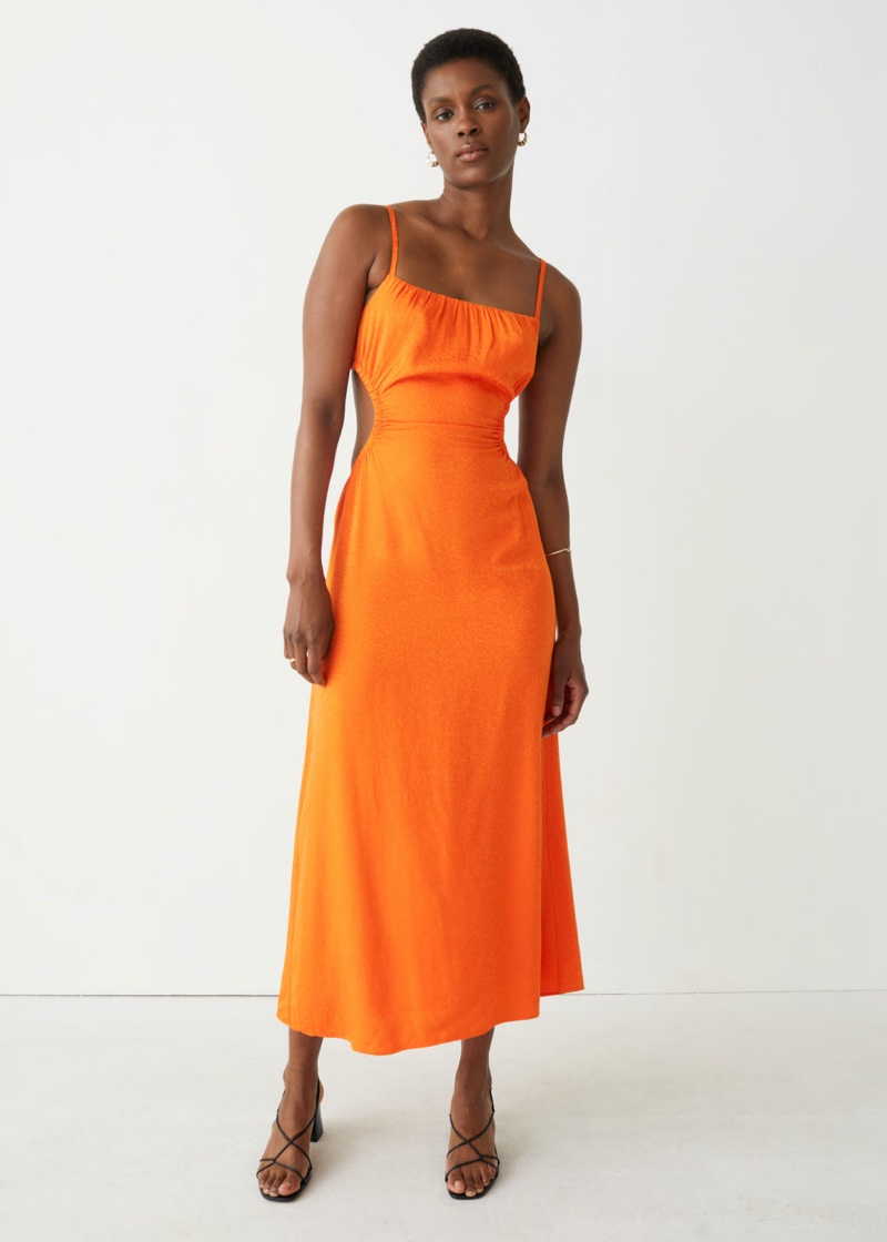 & Other Stories Strappy Cut-Out Midi Dress $149
