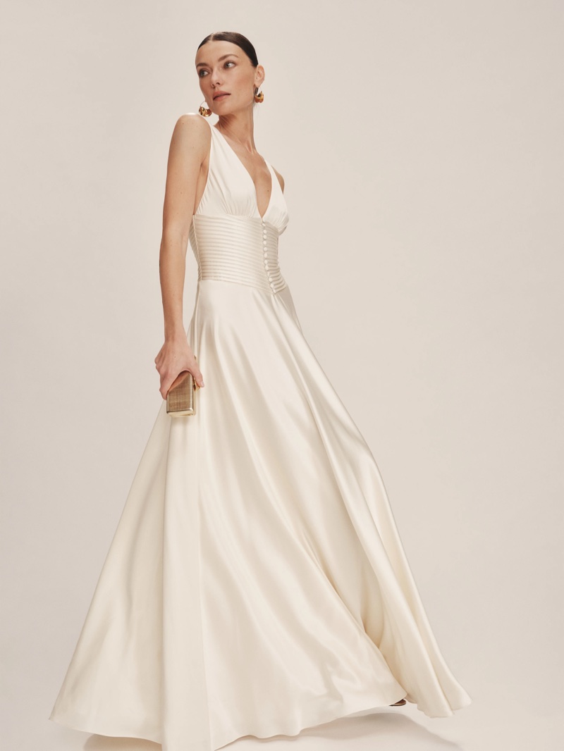 Reformation Arianwen Satin Dress $748