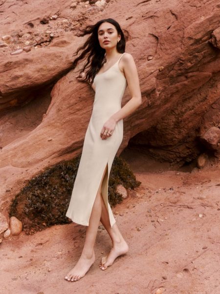 Naturally Chic: Reformation's New Neutrals Are Here Reformation Immy Dress $98
