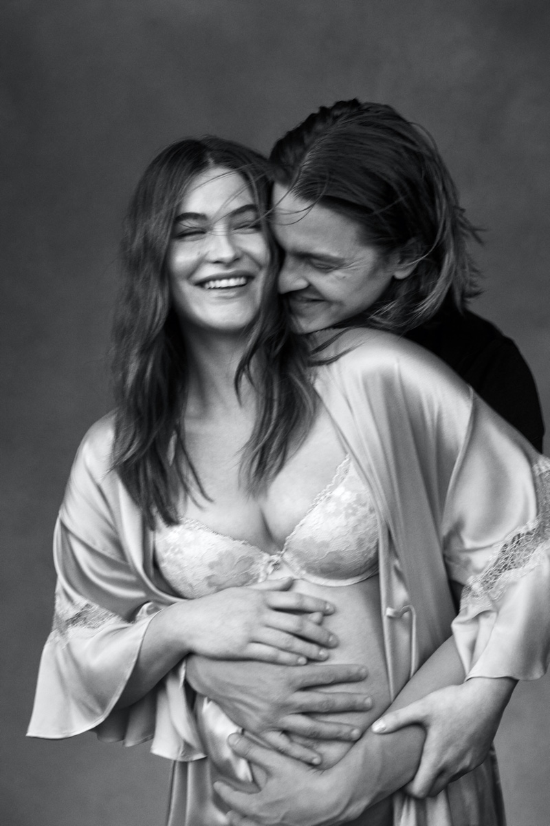 Model Grace Elizabeth and husband Nicholas Krause appear in Victoria's Secret Mother's Day 2021 campaign.