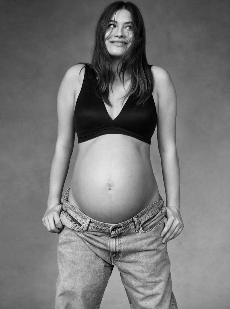 A pregnant Grace Elizabeth stars in Victoria's Secret Mother's Day 2021 campaign.