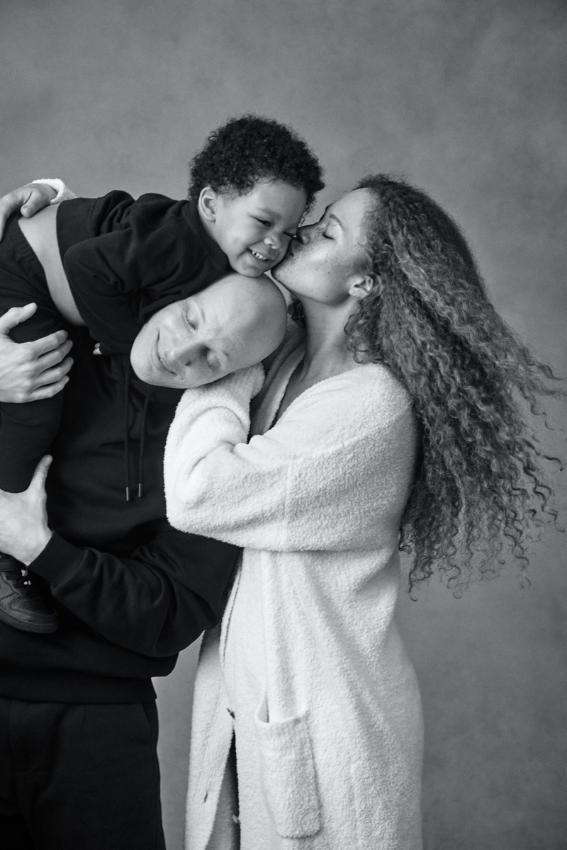 Sabina Karlsson, husband Ricky Jackson, and son Zion star in Victoria's Secret Mother's Day 2021 campaign.