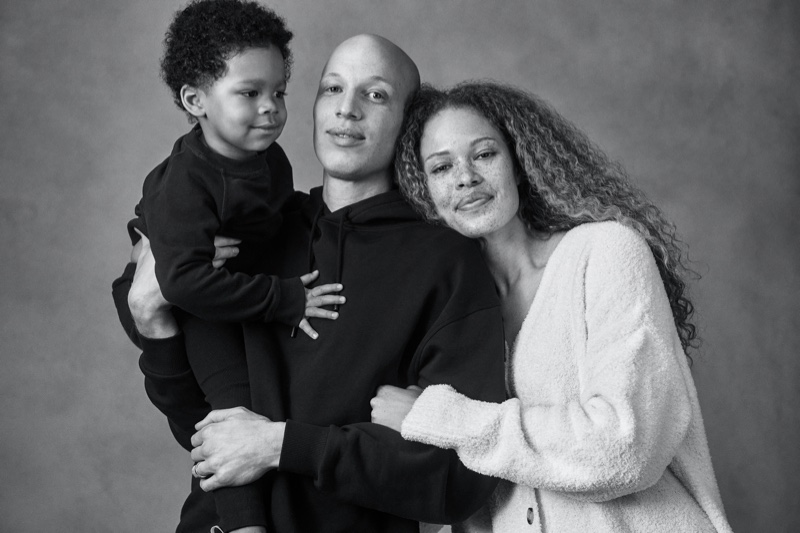 Sabina Karlsson, husband Ricky Jackson, and son Zion star in Victoria's Secret Mother's Day 2021 campaign.
