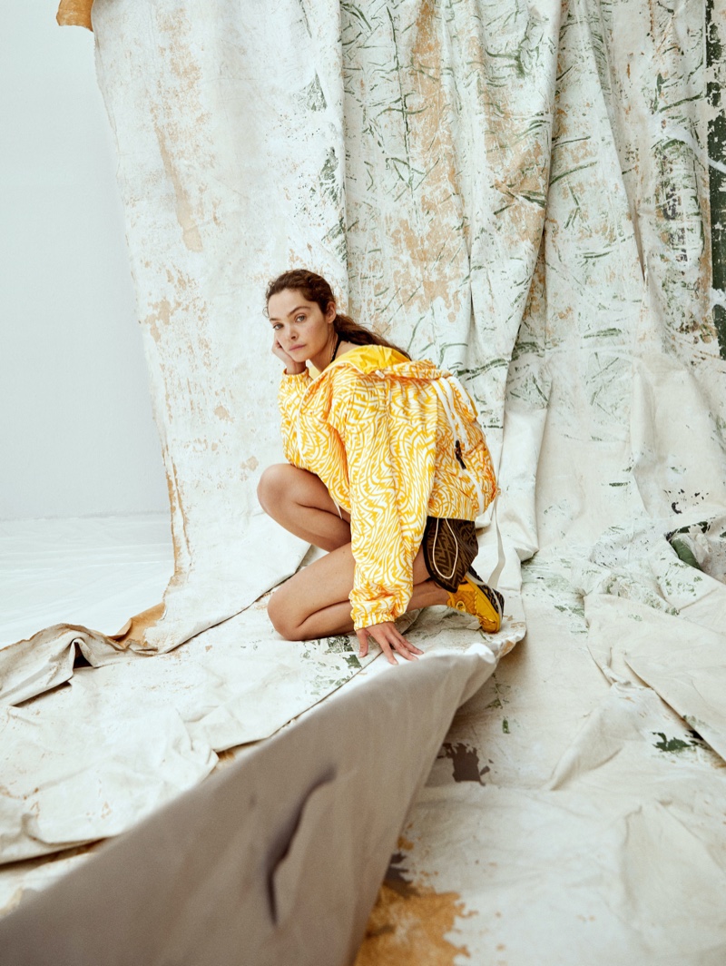 Ana Rujas poses in Fendi Vertigo capsule collection.