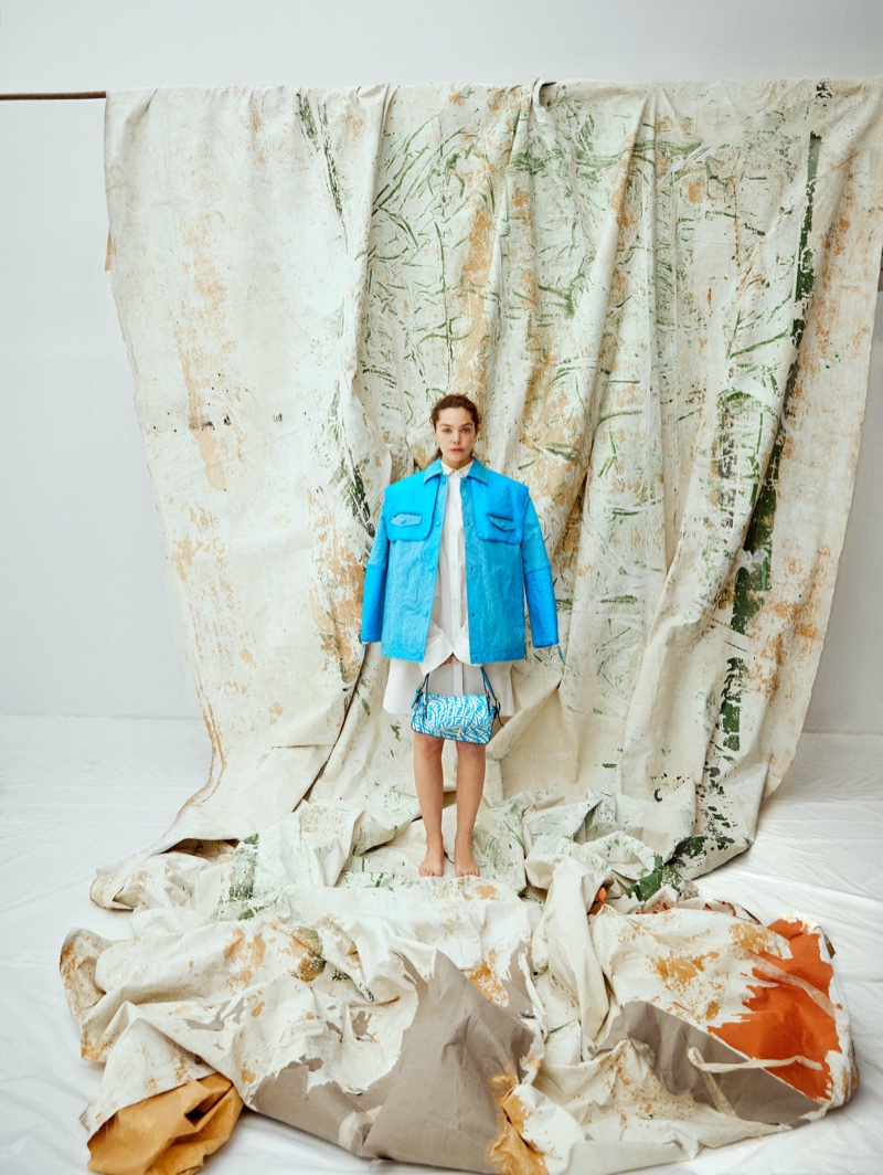 Ana Rujas poses in Fendi Vertigo capsule collection.