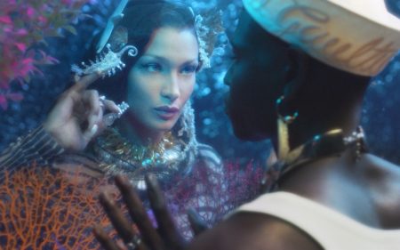 Bella Hadid Is a Mermaid in Jean Paul Gaultier 'Les Marins' Campaign Bella Hadid stars in Jean Paul Gaultier Les Marins campaign.