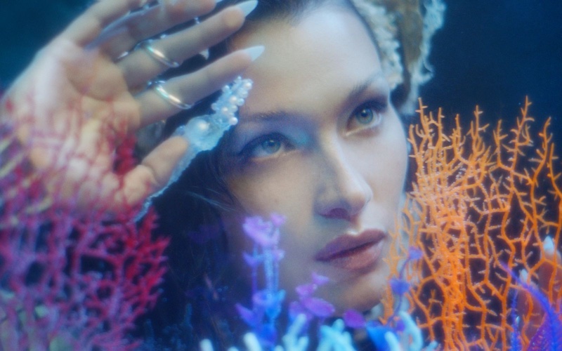 Ready for her closeup, Bella Hadid fronts Jean Paul Gaultier Les Marins campaign.