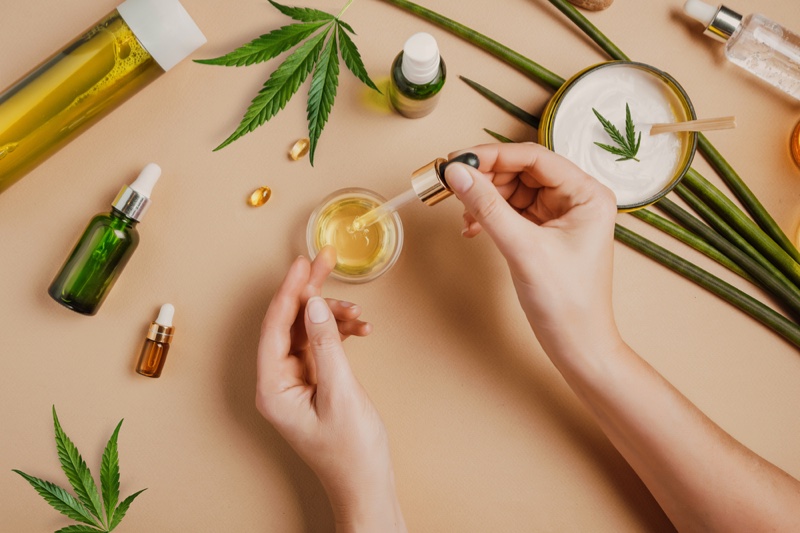 CBD Oil Lifestyle Concept Beauty