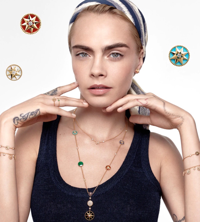 Dior Rose Des Vents 2021 jewelry campaign.