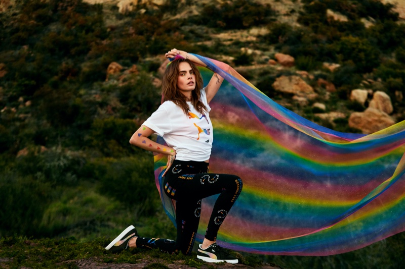 Model and actresses Cara Delevingne fronts PUMA Pride 2021 campaign.