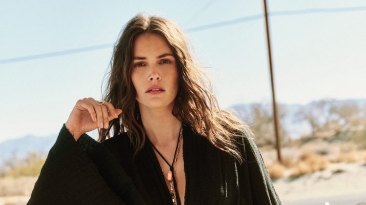 Vanessa Moody poses for Free People May 2021 collection. Photo: Graham Dunn