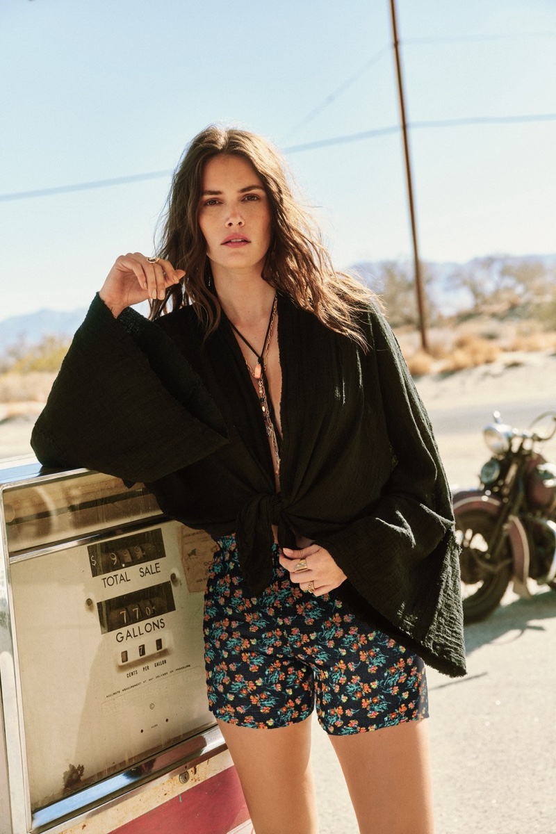 Vanessa Moody poses for Free People May 2021 collection. Photo: Graham Dunn