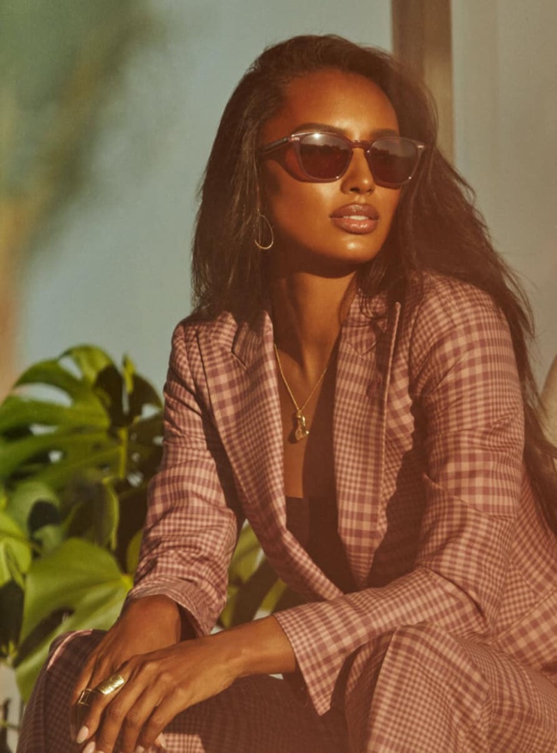 Jasmine Tookes stars in Oliver Peoples x Frére eyewear campaign.