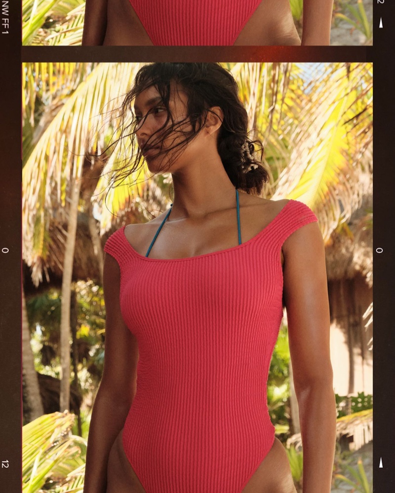 Tropic of C Scorpio one-piece in hot pink.