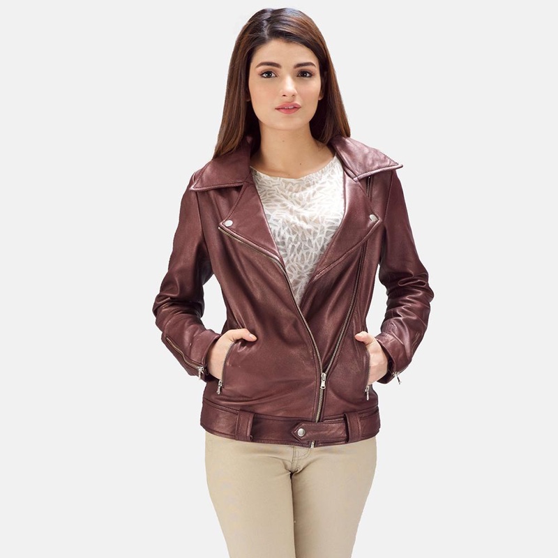 Maroon Leather Jacket