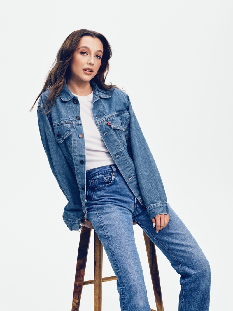 Social media influencer Emma Chamberlain appears in Levi's 501 Originals campaign.