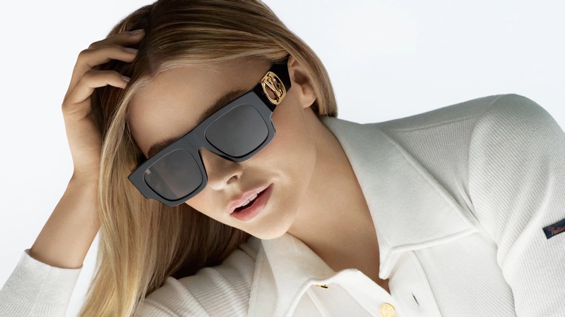 Louis Vuitton black LV Link Square Sunglasses
