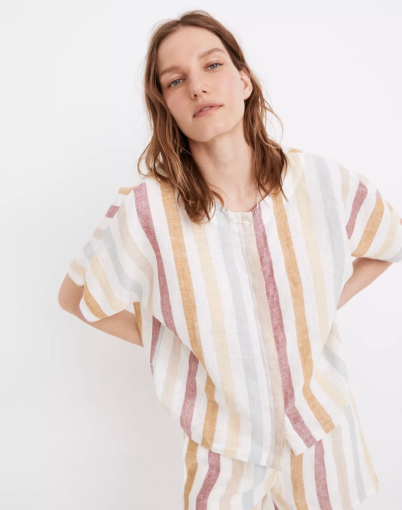 Madewell x LAUDE the Label Bo Button-Down Shirt in Painter Stripe $128