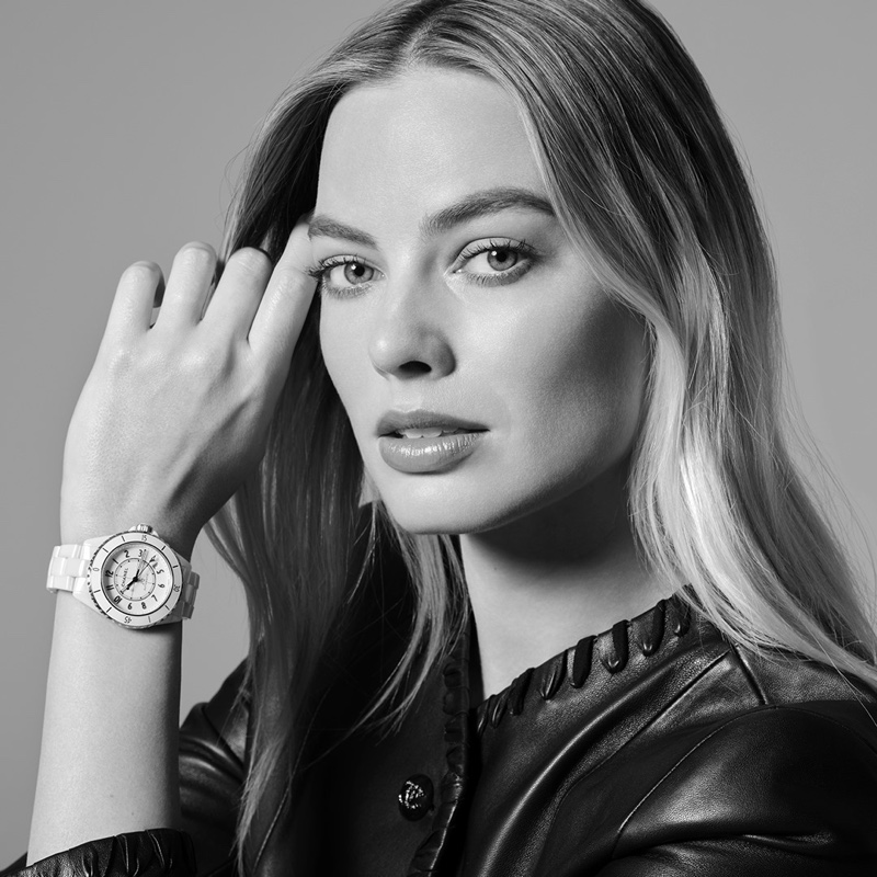 Margot Robbie stars in Chanel J12 Watch campaign.