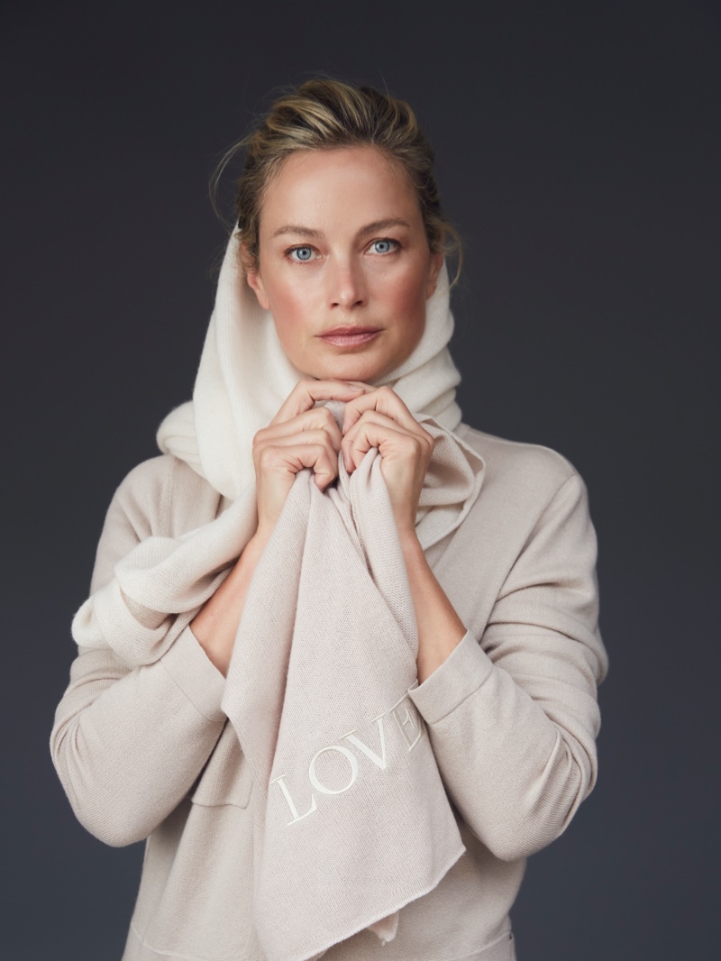 Model Carolyn Murphy appears in Naked Cashmere LOVE campaign.