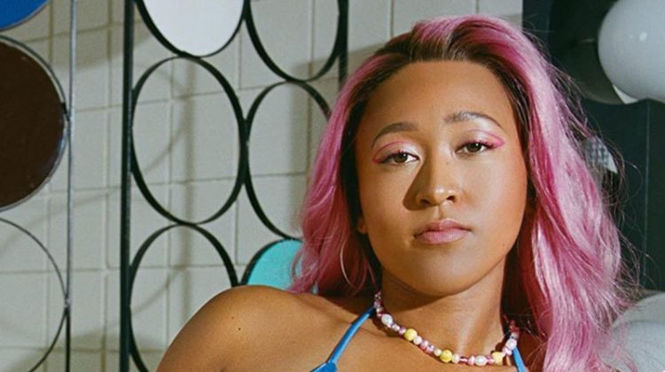 Naomi Osaka Rocks Pink Hair for Frankies Bikinis Collaboration Naomi Osaka Rocks Pink Hair for Frankies Bikinis Collaboration